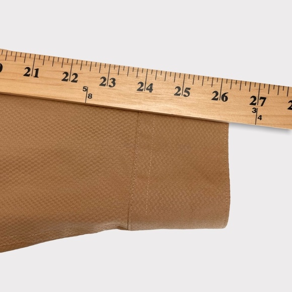 Pronto Uomo Non Iron Fitted Tan Button Down Shirt - Picture 7 of 7